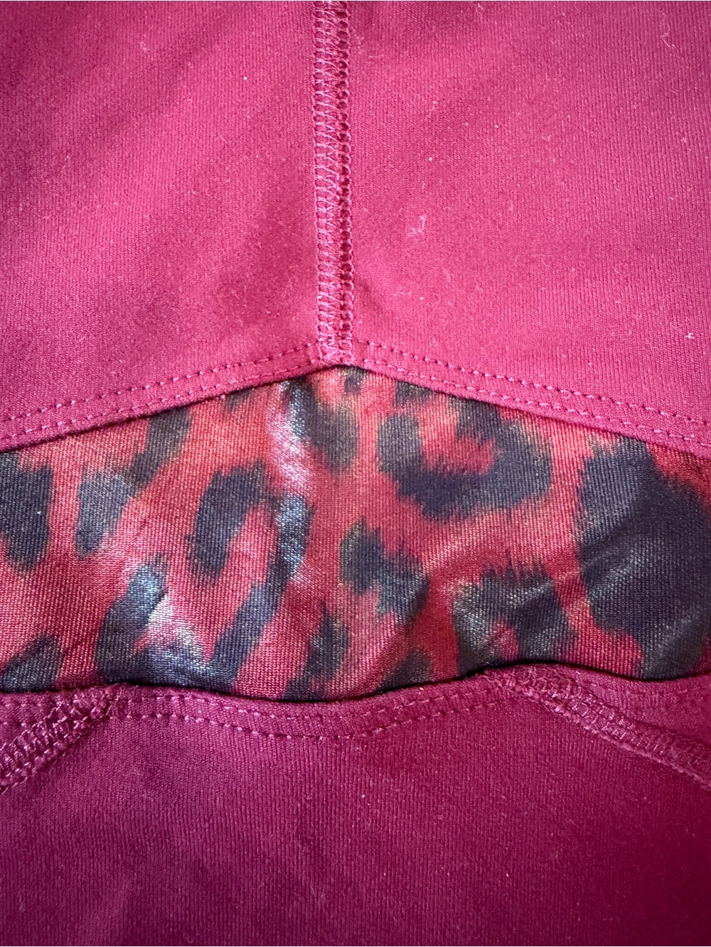 SplitFiftyNine Raspberry Athletic Tank with Leopard Mesh Inset Size M - Picture 5 of 7